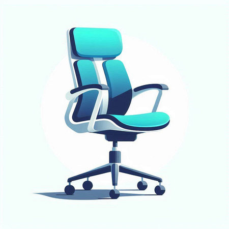 Office chair. Vector illustration. Isolated on a white background.のイラスト素材