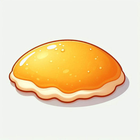 Illustration of a piece of apple pie on a white background.のイラスト素材