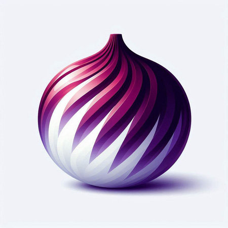 Purple onion on white background. Vector illustration. Eps 10.のイラスト素材