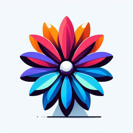 Colorful abstract flower. Vector illustration for your design. EPS 10のイラスト素材