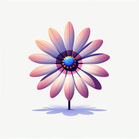 Colorful flower on white background. Vector illustration for your design.のイラスト素材
