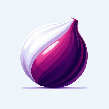 Purple onion vector illustration. Purple onion on a white background.のイラスト素材