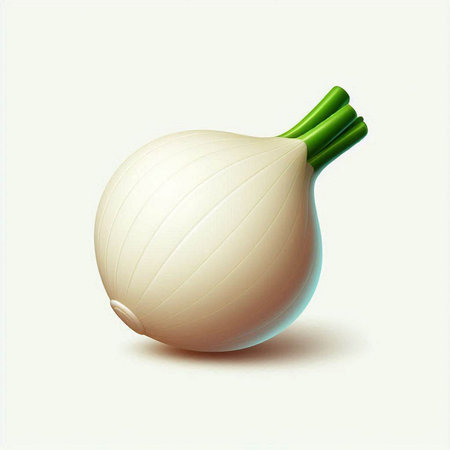 onion on a white background. 3d render,  illustrationのイラスト素材