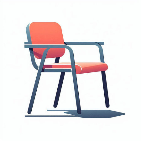 Office chair. Vector illustration. Isolated on a white background.のイラスト素材