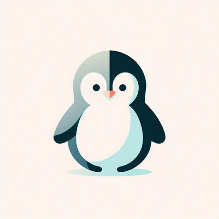 Penguin. Cute cartoon penguin. Vector illustration.のイラスト素材