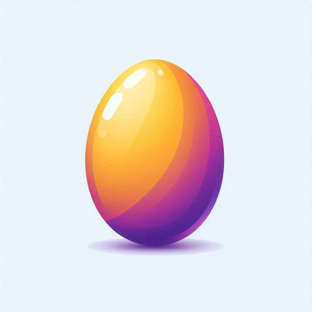 Easter egg vector illustration. Colorful Easter egg isolated on white background.のイラスト素材