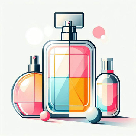 Perfume bottle vector illustration. Perfume bottle icon.のイラスト素材