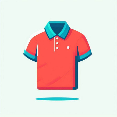 Polo shirt icon. Vector illustration of a polo shirt.のイラスト素材