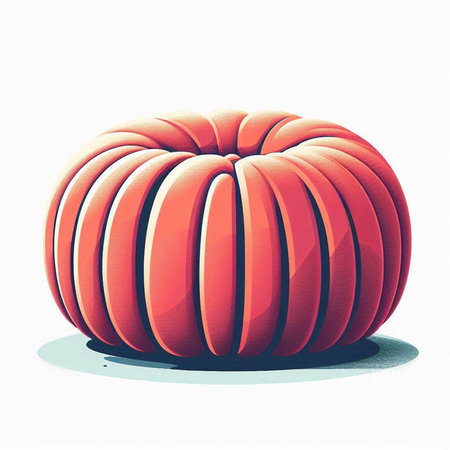 pumpkin isolated on a white background. 3d illustration.のイラスト素材