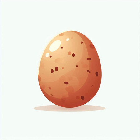 Illustration of a chocolate egg on a white background, vector illustrationのイラスト素材