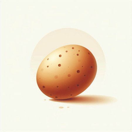 Easter egg with a shadow on a white background. Vector illustrationのイラスト素材
