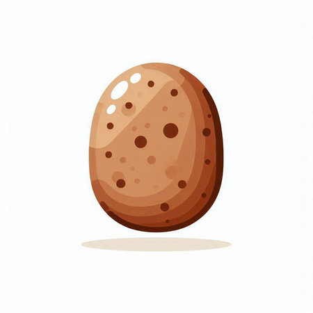 Illustration of a chocolate easter egg isolated on a white backgroundのイラスト素材