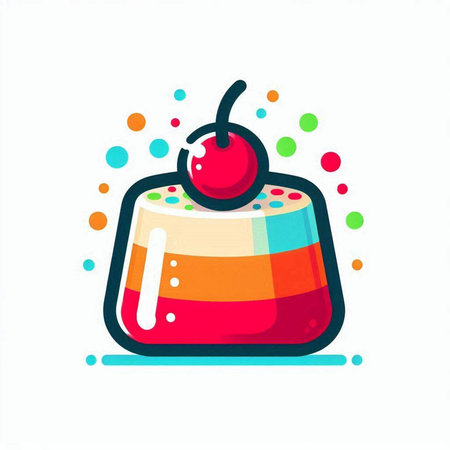 Cocktail with cherry on a white background. Vector illustration.のイラスト素材