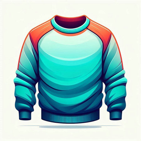 Vector illustration of a sports sweater with a visor on a white backgroundのイラスト素材