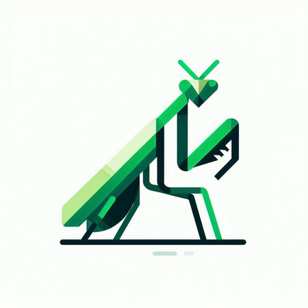 Praying mantis icon. Praying mantis vector icon.のイラスト素材