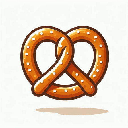 Pretzel icon. Vector illustration of a pretzel icon.のイラスト素材