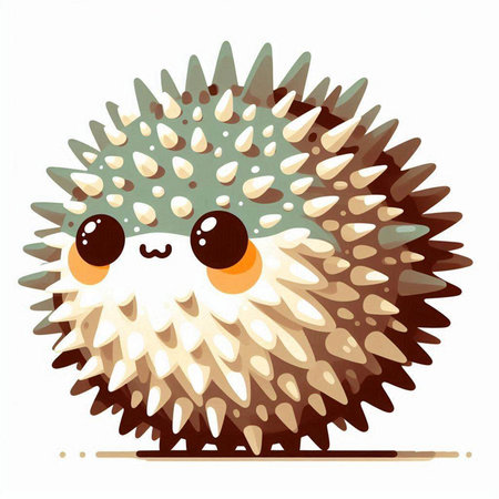 Cute hedgehog. Vector illustration. Isolated on white background.のイラスト素材