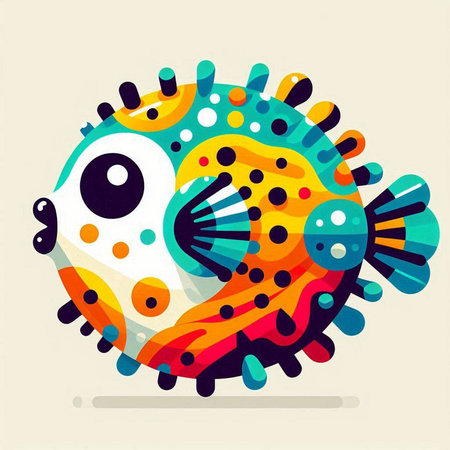 Colorful fish on a light background. Vector illustration. Eps 10のイラスト素材