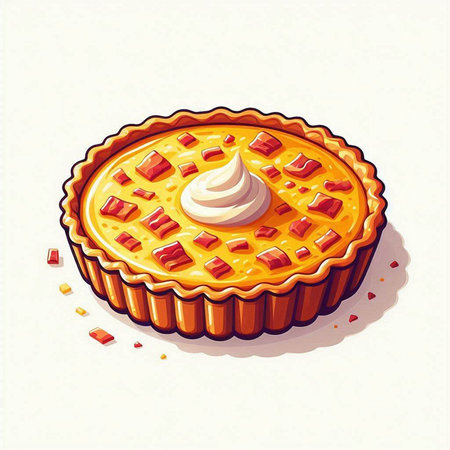 Illustration of a pie on a white background. Vector illustration.のイラスト素材