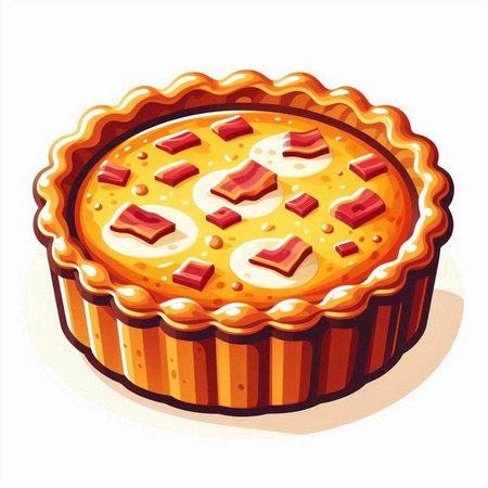 Illustration of a pie on a white background. Vector illustration.のイラスト素材
