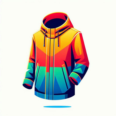 jacket vector illustration isolated on white background. hoody icon.のイラスト素材