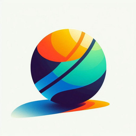 abstract colorful ball on a white background, vector illustration, eps10のイラスト素材