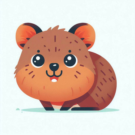 Cute cartoon hamster. Vector illustration of a hamster.のイラスト素材