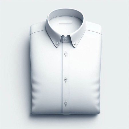 Men's shirt isolated on a white background. 3d rendering.のイラスト素材