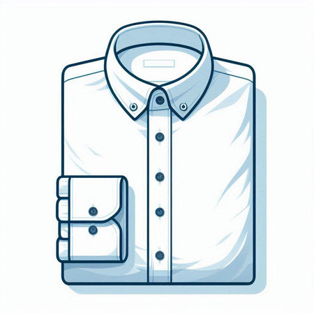 Shirt with pocket isolated on a white background. Vector illustration.のイラスト素材