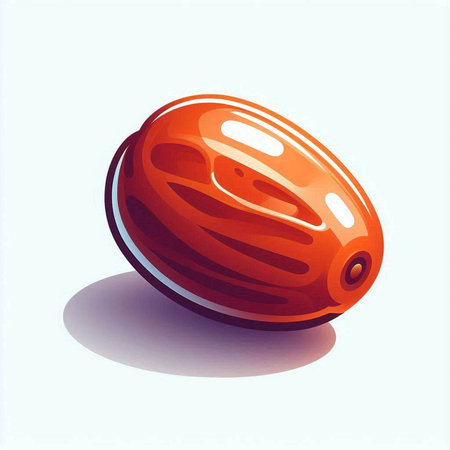 Vector illustration of a red date on a white background. Design element.のイラスト素材