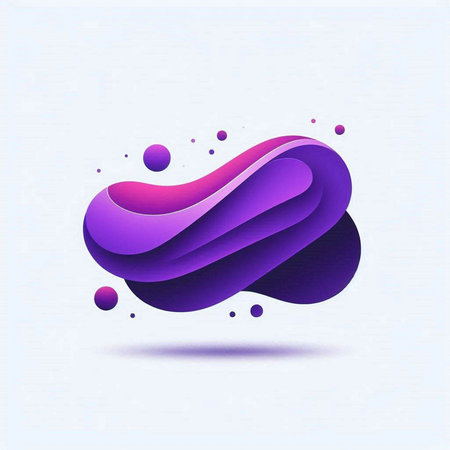 Abstract liquid shape with colorful gradient. Vector element for your design.のイラスト素材