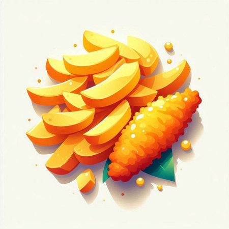 Illustration of a fresh yellow corn with slices on a white backgroundのイラスト素材