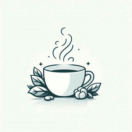 Coffee design over white background, vector illustration. EPS10のイラスト素材
