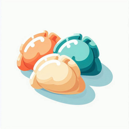 Vector illustration of a set of multicolored seashells.のイラスト素材