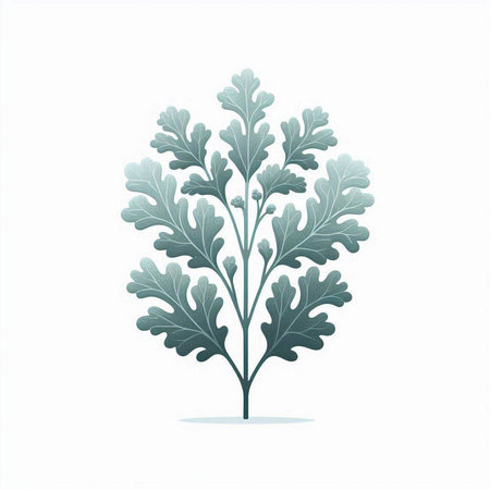 Green leaves on a white background. Vector illustration for your design.のイラスト素材
