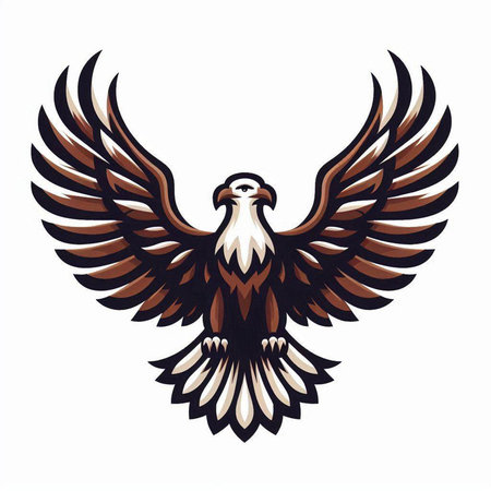 Eagle vector illustration isolated on white background. Tattoo design.のイラスト素材