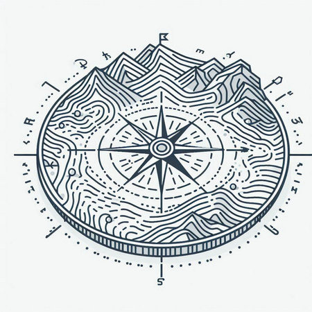 Compass. Hand drawn vector illustration isolated on a white background.のイラスト素材