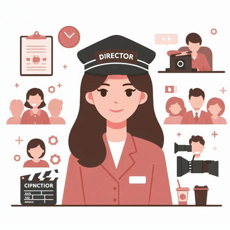 Vector illustration of a police officer in uniform and profession icons set.のイラスト素材