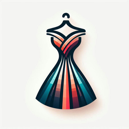 Women's dress icon, colorful design, vector illustration eps 10.のイラスト素材