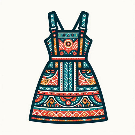 Hand drawn doodle illustration of a dress. Vector illustration.のイラスト素材