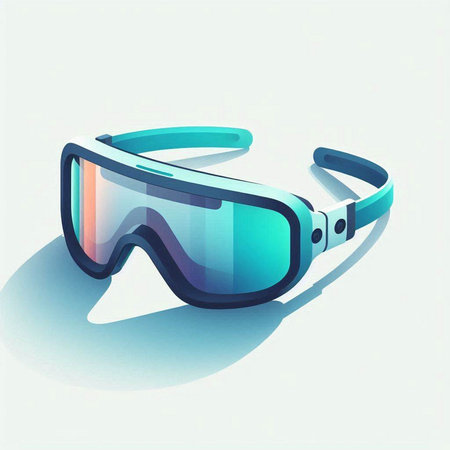 Ski goggles on white background. Vector illustration. Eps 10.のイラスト素材