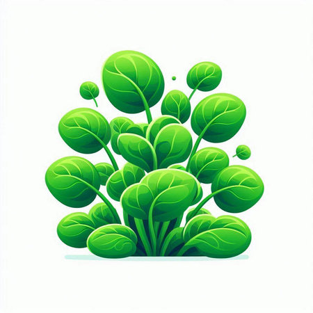Green leaves on a white background. Vector illustration for your design.のイラスト素材
