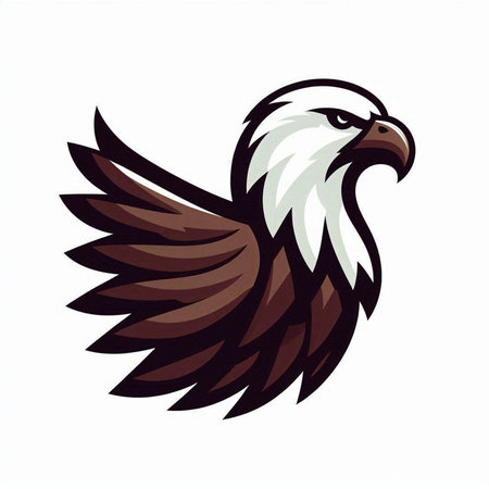 Eagle head mascot. Vector illustration isolated on a white background.のイラスト素材