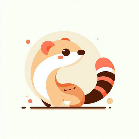 Cute raccoon vector illustration. Cute cartoon raccoon.のイラスト素材
