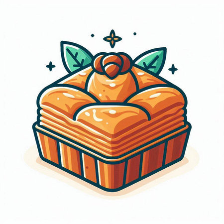 Cake icon. Vector illustration of cake on white background. Isolated.のイラスト素材