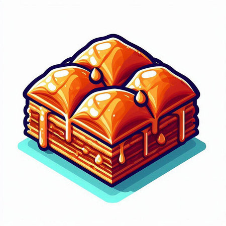 Cake isometric 3d vector illustration isolated on white background.のイラスト素材