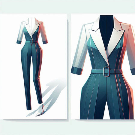Women's business suit. Vector illustration. Eps 10. No transparency.のイラスト素材