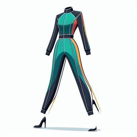 Mannequin. Vector illustration of a mannequin in a sports suit.のイラスト素材