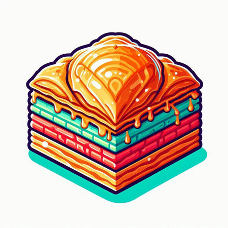 Piece of cake isolated on a white background. Vector illustration.のイラスト素材