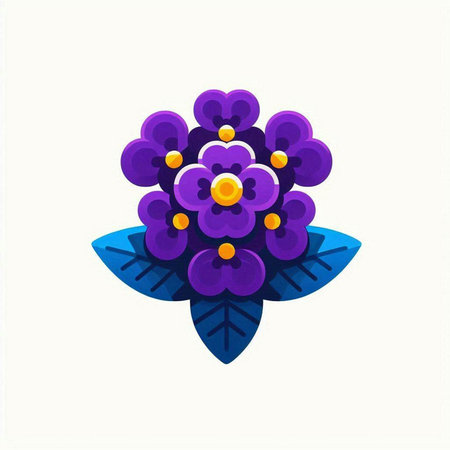 Flower icon on white background. Vector illustration. Flat style.のイラスト素材
